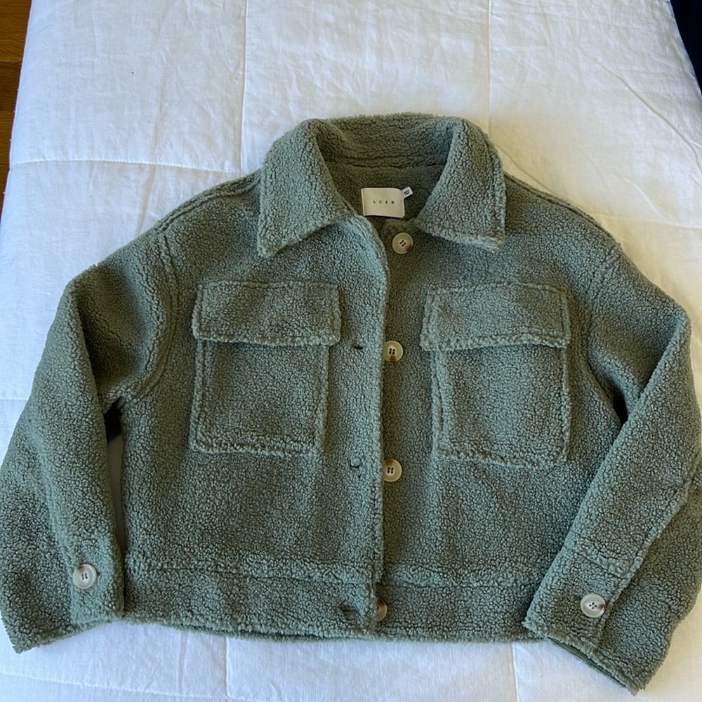 Light green cropped jacket